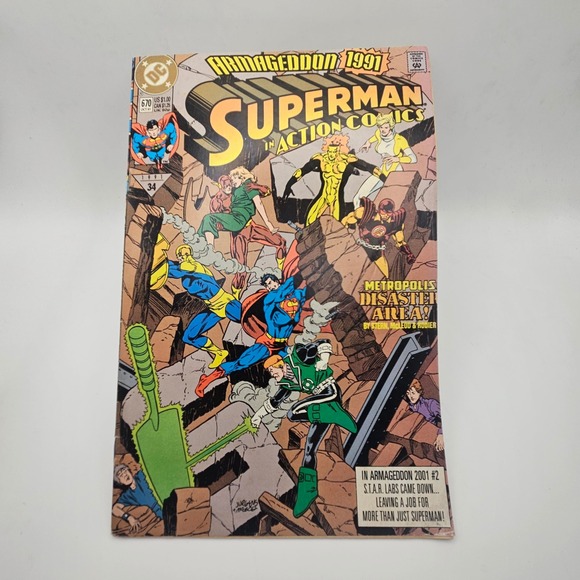 DC Comics Other - Superman in Action Comics 670 DC 1991 Armageddon 2001 Justice League Parasite